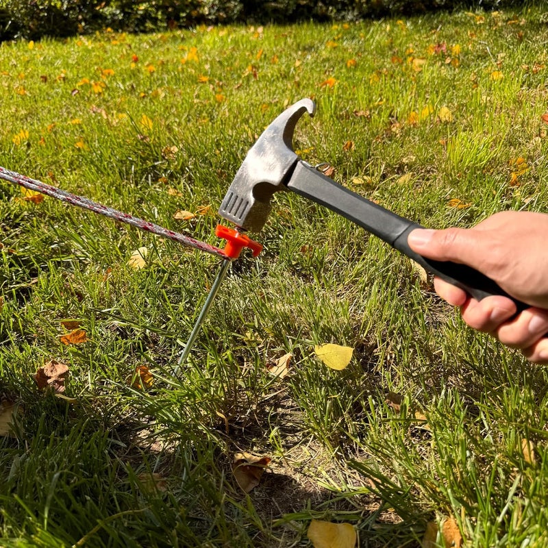 Neehows 20 Pcs Tent Stakes Heavy Duty Ground Stake for Camping, 10 Inch Galvanized Non-Rust Metal Tent Pegs Tent Spikes Yard Stakes for Outdoor Canopy Garden Hiking -Orange - Image 3